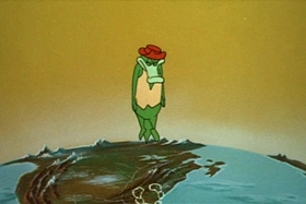 Screenshots from the 1959 Walter Lantz cartoon Romp in a Swamp
