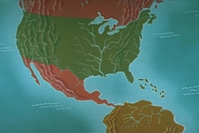 Screenshots from the 1959 Walter Lantz cartoon Romp in a Swamp