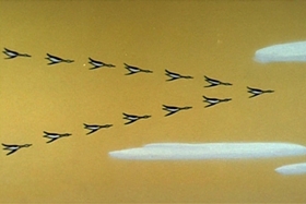 Screenshots from the 1959 Walter Lantz cartoon Romp in a Swamp