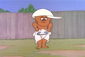 Screenshots from the 1959 Walter Lantz cartoon Kiddie League