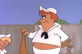 Screenshots from the 1959 Walter Lantz cartoon Kiddie League