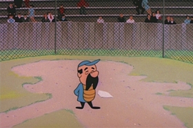 Screenshots from the 1959 Walter Lantz cartoon Kiddie League