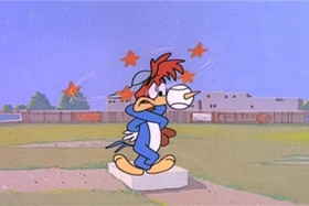 Screenshots from the 1959 Walter Lantz cartoon Kiddie League