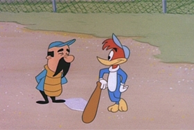 Screenshots from the 1959 Walter Lantz cartoon Kiddie League