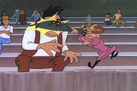 Screenshots from the 1959 Walter Lantz cartoon Kiddie League