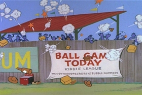 Screenshots from the 1959 Walter Lantz cartoon Kiddie League