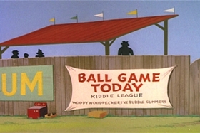 Screenshots from the 1959 Walter Lantz cartoon Kiddie League