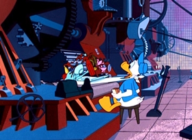 Screenshots from the 1959 Disney cartoon How to Have an Accident at Work