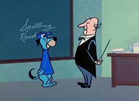 Screenshots from the 1959 Hanna-Barbera cartoon Hookey Daze