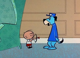 Screenshots from the 1959 Hanna-Barbera cartoon Hookey Daze