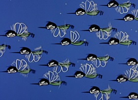 Screenshots from the 1959 Hanna-Barbera cartoon Skeeter Trouble