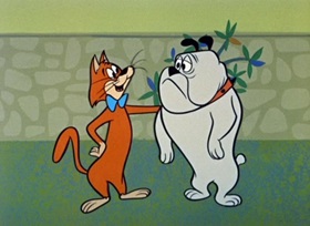 Screenshots from the 1959 Hanna-Barbera cartoon Puppet Pals