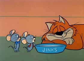 Screenshots from the 1959 Hanna-Barbera cartoon Puppet Pals