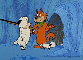 Screenshots from the 1959 Hanna-Barbera cartoon Sheep-Shape Sheepherder