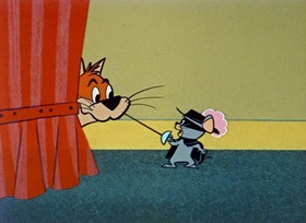 Screenshots from the 1959 Hanna-Barbera cartoon Mark of the Mouse