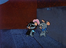 Screenshots from the 1959 Hanna-Barbera cartoon Mark of the Mouse