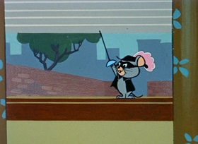 Screenshots from the 1959 Hanna-Barbera cartoon Mark of the Mouse