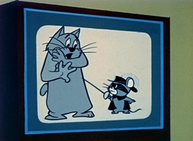 Screenshots from the 1959 Hanna-Barbera cartoon Mark of the Mouse