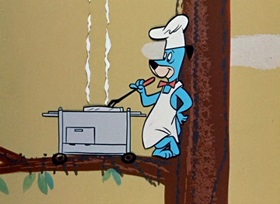 Screenshots from the 1959 Hanna-Barbera cartoon Barbecue Hound