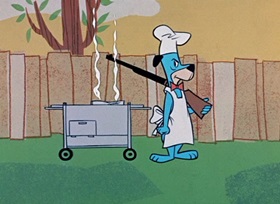 Screenshots from the 1959 Hanna-Barbera cartoon Barbecue Hound