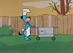 Screenshots from the 1959 Hanna-Barbera cartoon Barbecue Hound