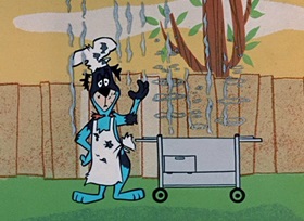 Screenshots from the 1959 Hanna-Barbera cartoon Barbecue Hound