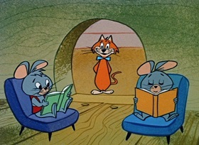 Screenshots from the 1959 Hanna-Barbera cartoon Dinky Jinks