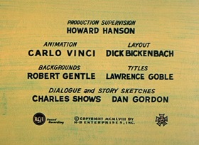 Screenshots from the 1959 Hanna-Barbera cartoon Dinky Jinks