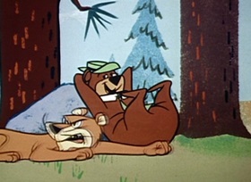 Screenshots from the 1959 Hanna-Barbera cartoon Bear on a Picnic