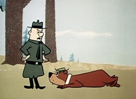 Screenshots from the 1959 Hanna-Barbera cartoon Bear on a Picnic