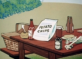 Screenshots from the 1959 Hanna-Barbera cartoon Bear on a Picnic
