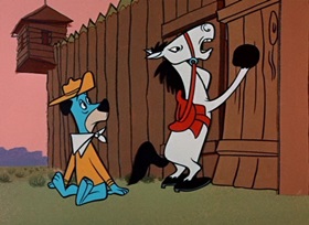 Screenshots from the 1959 Hanna-Barbera cartoon Hokum Smokum