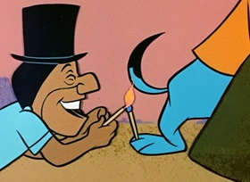 Screenshots from the 1959 Hanna-Barbera cartoon Hokum Smokum