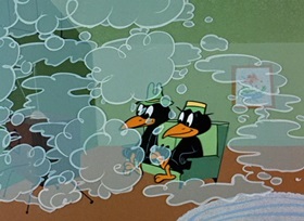 Screenshots from the 1959 Hanna-Barbera cartoon Bird House Blues
