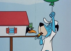 Screenshots from the 1959 Hanna-Barbera cartoon Bird House Blues