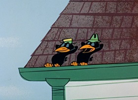 Screenshots from the 1959 Hanna-Barbera cartoon Bird House Blues