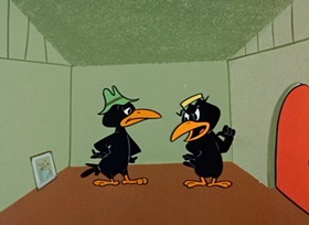 Screenshots from the 1959 Hanna-Barbera cartoon Bird House Blues