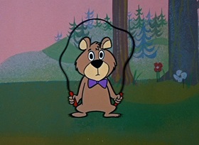 Screenshots from the 1959 Hanna-Barbera cartoon Prize Fight Fright