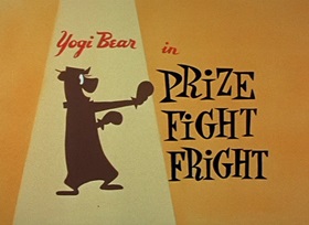 Screenshots from the 1959 Hanna-Barbera cartoon Prize Fight Fright