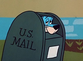 Screenshots from the 1959 Hanna-Barbera cartoon Postman Panic