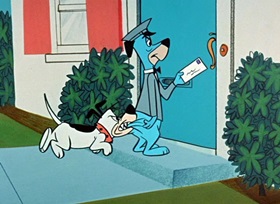 Screenshots from the 1959 Hanna-Barbera cartoon Postman Panic