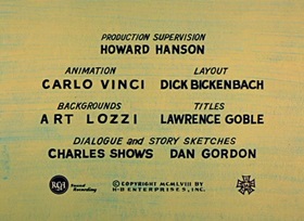 Screenshots from the 1959 Hanna-Barbera cartoon Postman Panic