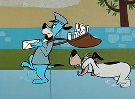 Screenshots from the 1959 Hanna-Barbera cartoon Postman Panic