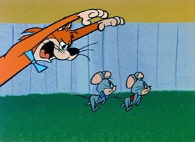 Screenshots from the 1959 Hanna-Barbera cartoon King-Size Surprise