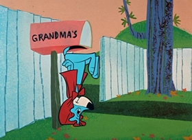 Screenshots from the 1959 Hanna-Barbera cartoon Little Red Riding Huck