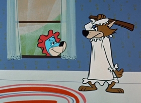 Screenshots from the 1959 Hanna-Barbera cartoon Little Red Riding Huck