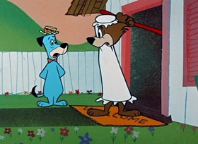 Screenshots from the 1959 Hanna-Barbera cartoon Little Red Riding Huck