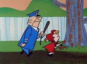 Screenshots from the 1959 Hanna-Barbera cartoon Little Red Riding Huck