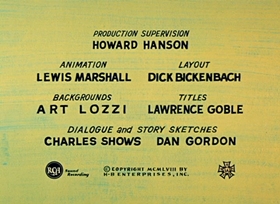 Screenshots from the 1959 Hanna-Barbera cartoon Little Red Riding Huck