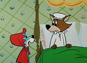 Screenshots from the 1959 Hanna-Barbera cartoon Little Red Riding Huck